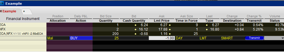 Interactive Brokers TWS Merger Arbitrage Trade Execution